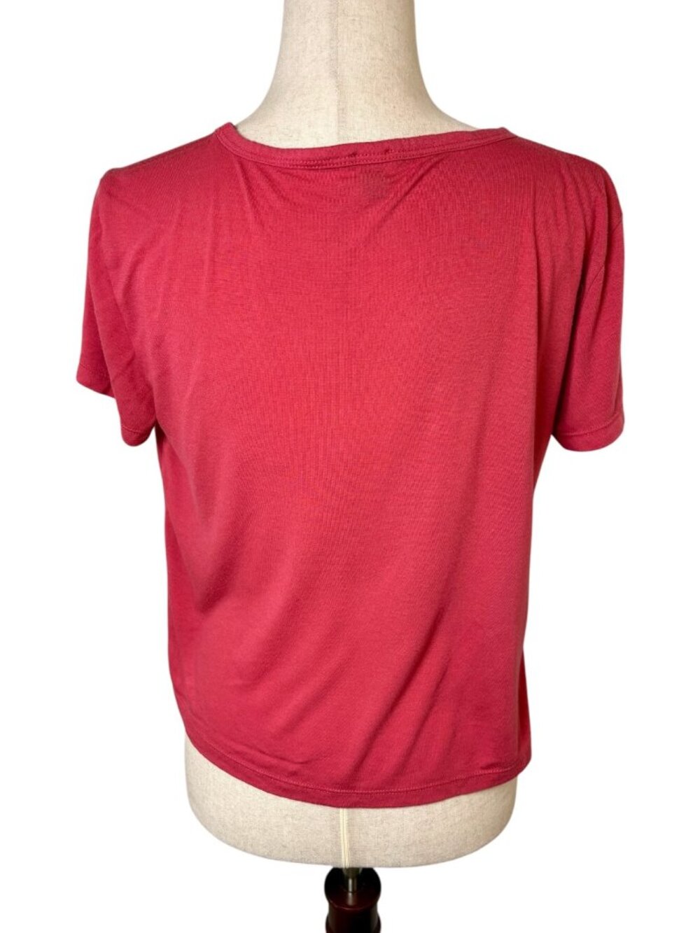 J.Crew Pink Tie Front Cropped Short Sleeve T-Shirt Size Medium - Picture 4 of 9